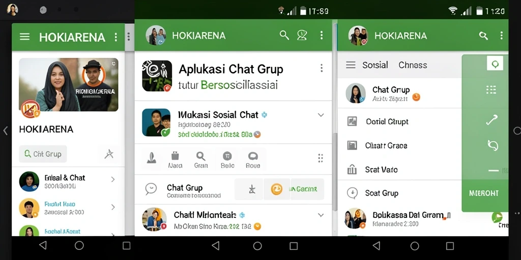 Antarmuka HOKIARENA yang sederhana dan intuitif untuk Chat Grup.