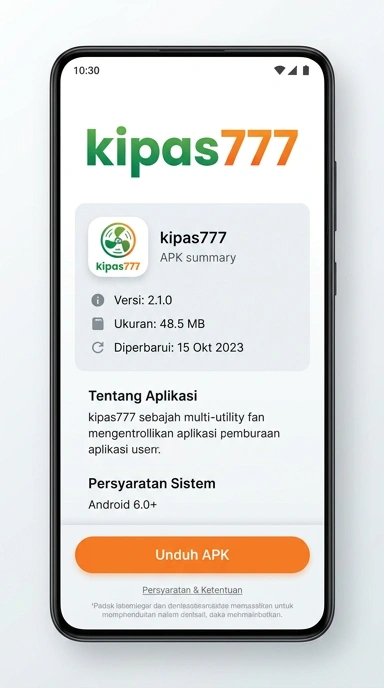 Tampilan halaman APK kipas777