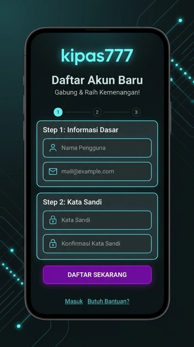 Tampilan halaman daftar kipas777