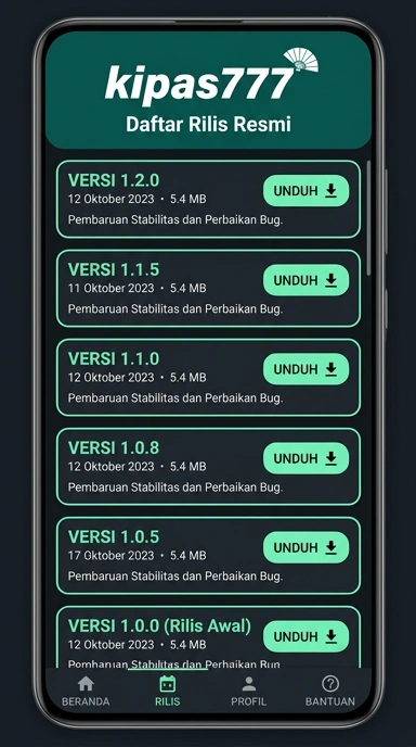 Tampilan riwayat versi kipas777